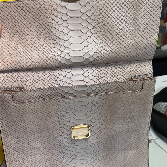 Henri Bendel White Snakeskin Satchel main image 5